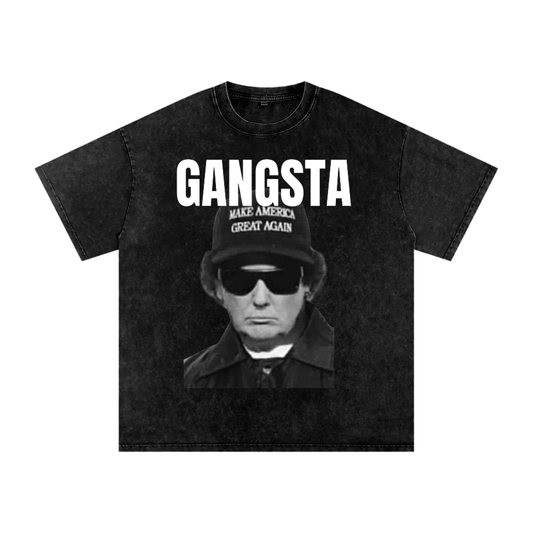 Snow Washed Oversized Cotton T-Shirt