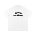 Led by God loose fitting heavyweight t shirt