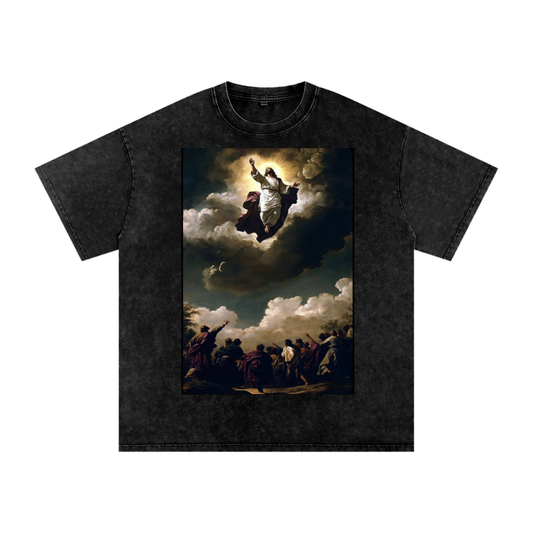 Snow Washed Oversized Cotton T-Shirt