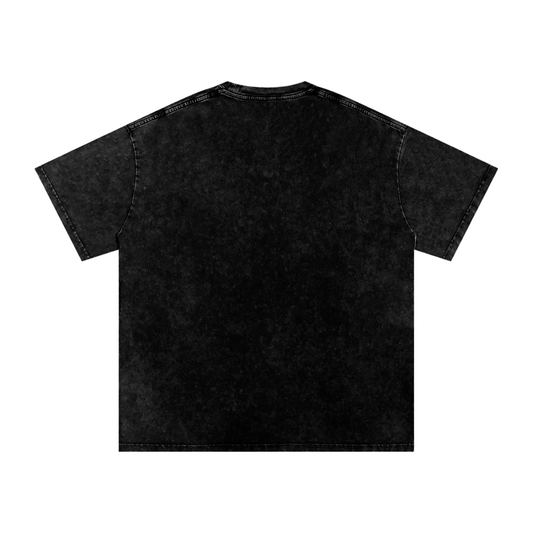 Snow Washed Oversized Cotton T-Shirt
